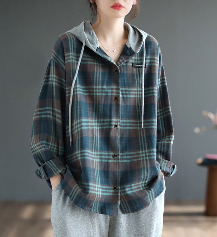 Women Checked Outdoor Tailored Jacket