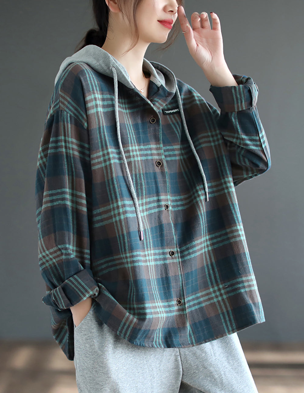Women Checked Outdoor Tailored Jacket
