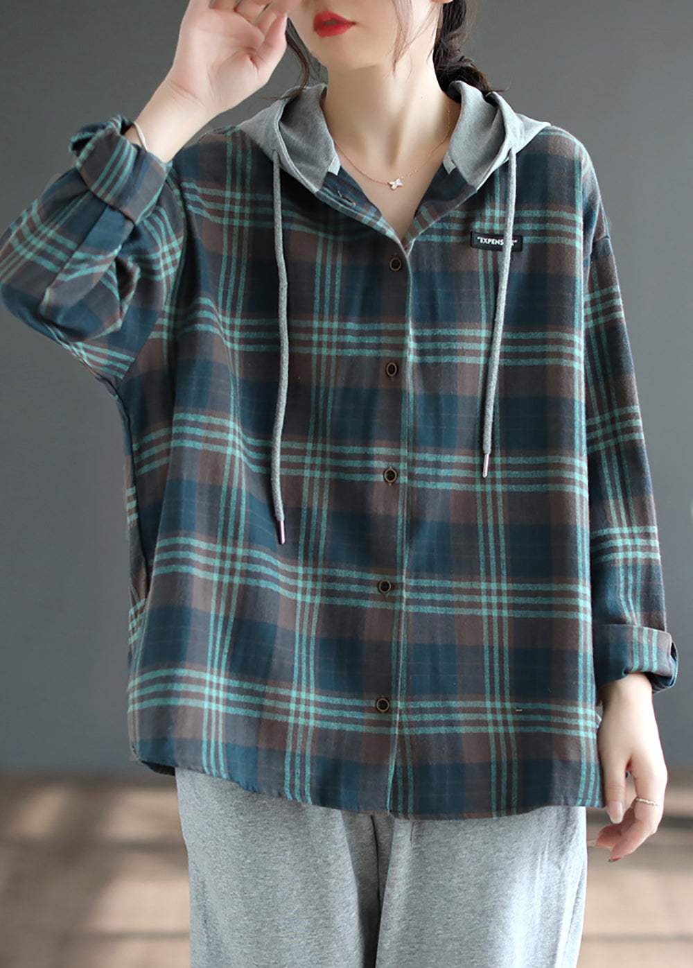 Women Checked Outdoor Tailored Jacket