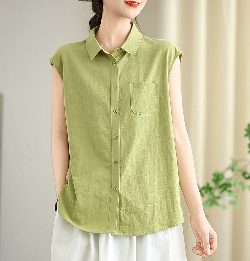 Women Solid Spread Collar Casual Shirt