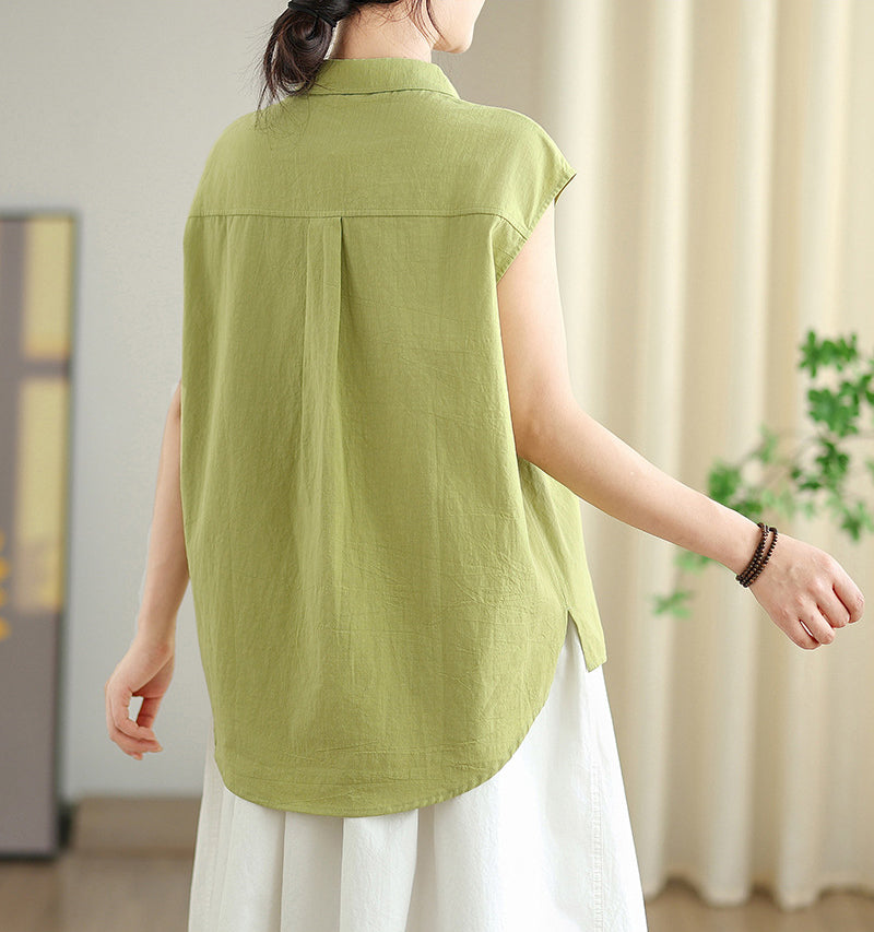 Women Solid Spread Collar Casual Shirt