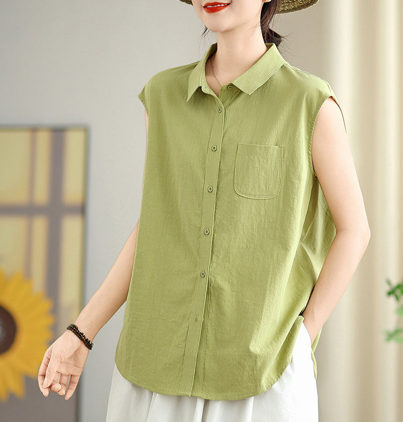Women Solid Spread Collar Casual Shirt