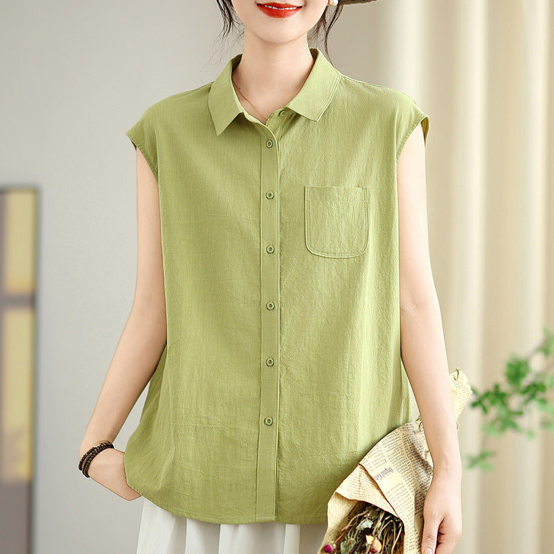 Women Solid Spread Collar Casual Shirt