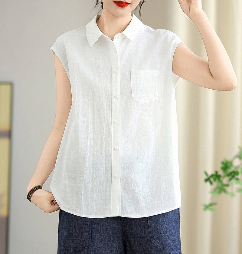 Women Solid Spread Collar Casual Shirt
