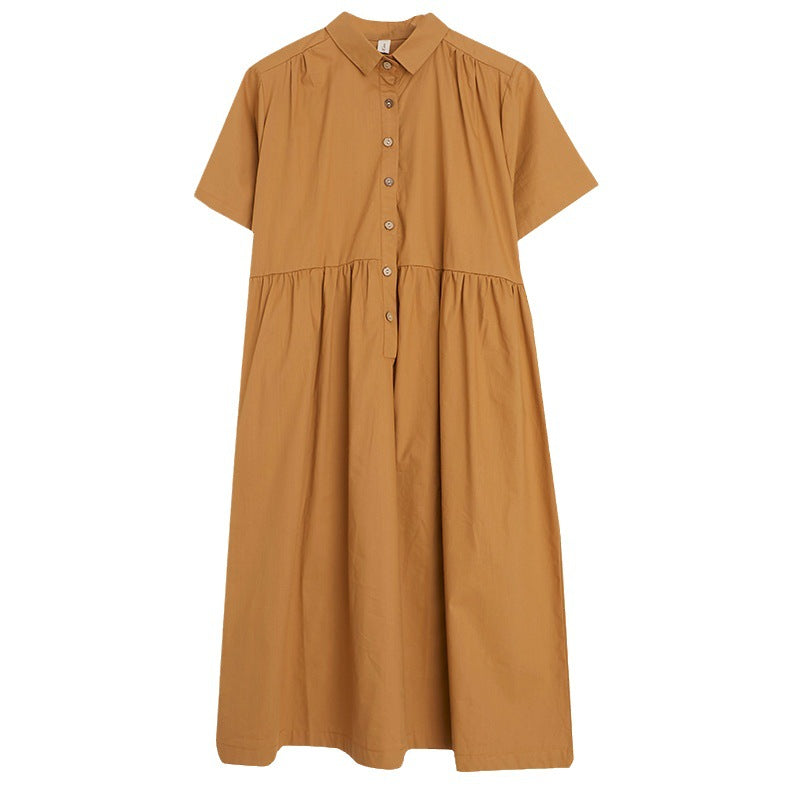 Shirt Collar A-Line Dress