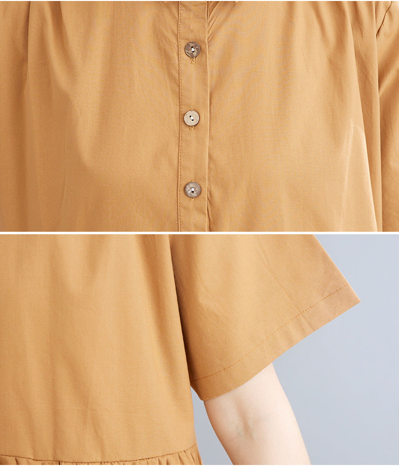 Shirt Collar A-Line Dress