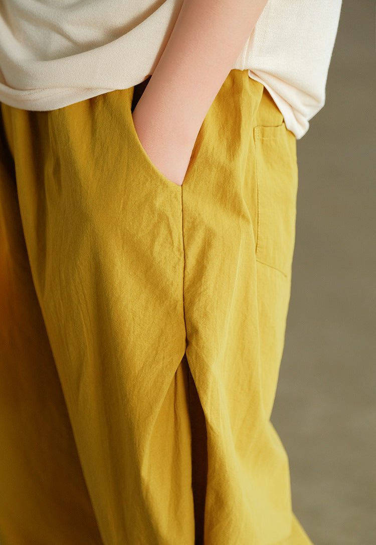 Women Cotton Loose Fit Easy Wash Regular Trousers