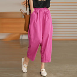 Women Loose Fit Easy Wash Trousers