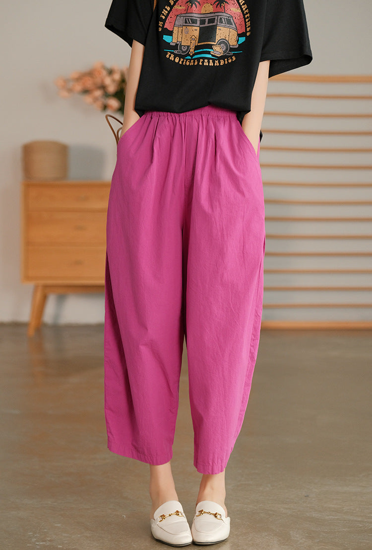 Women Loose Fit Easy Wash Trousers