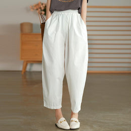 Women Loose Fit Easy Wash Trousers
