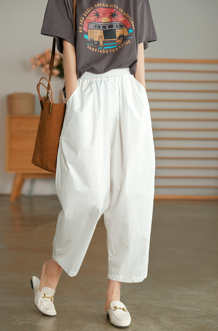 Women Loose Fit Easy Wash Trousers