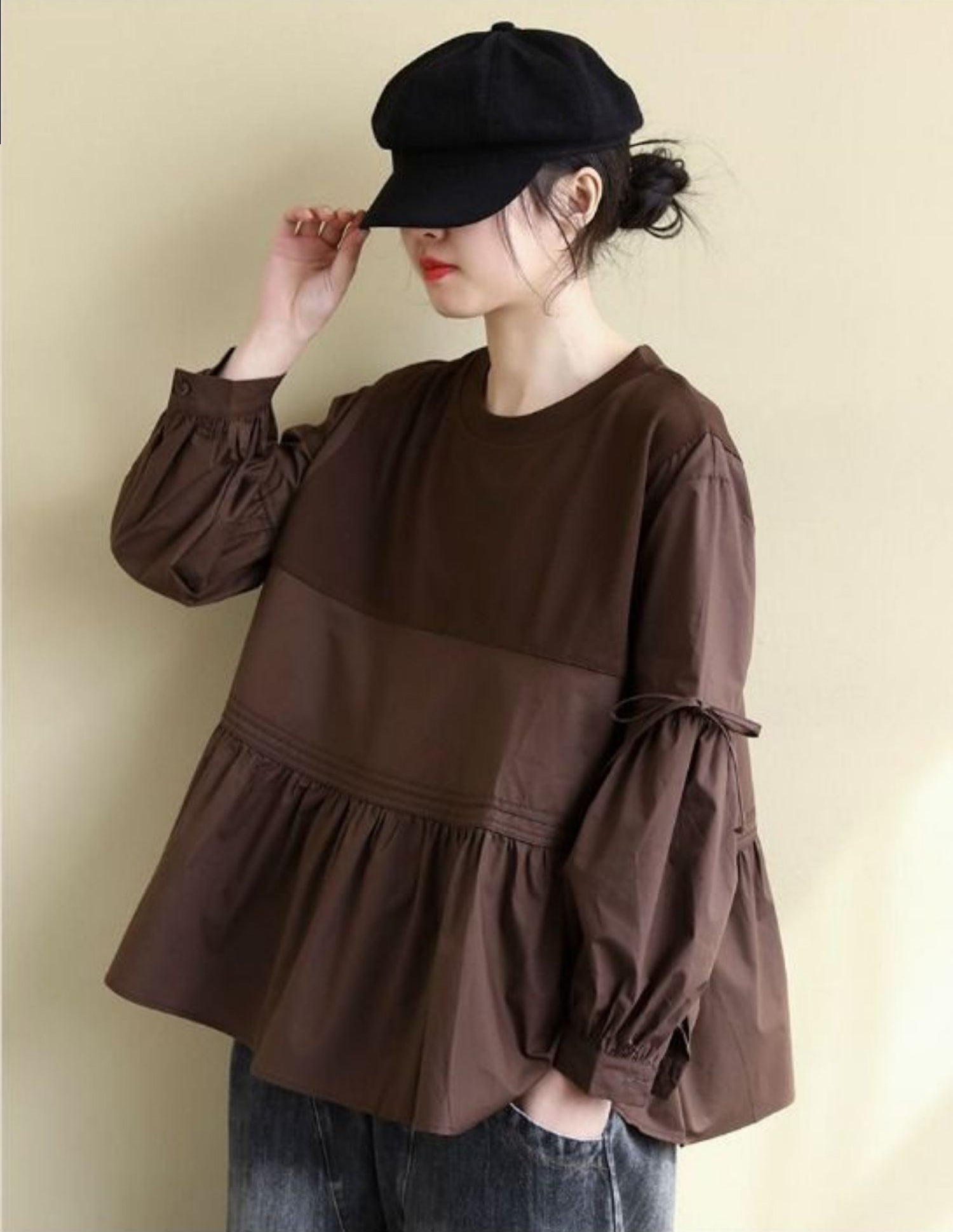 Women Solid Cotton Top