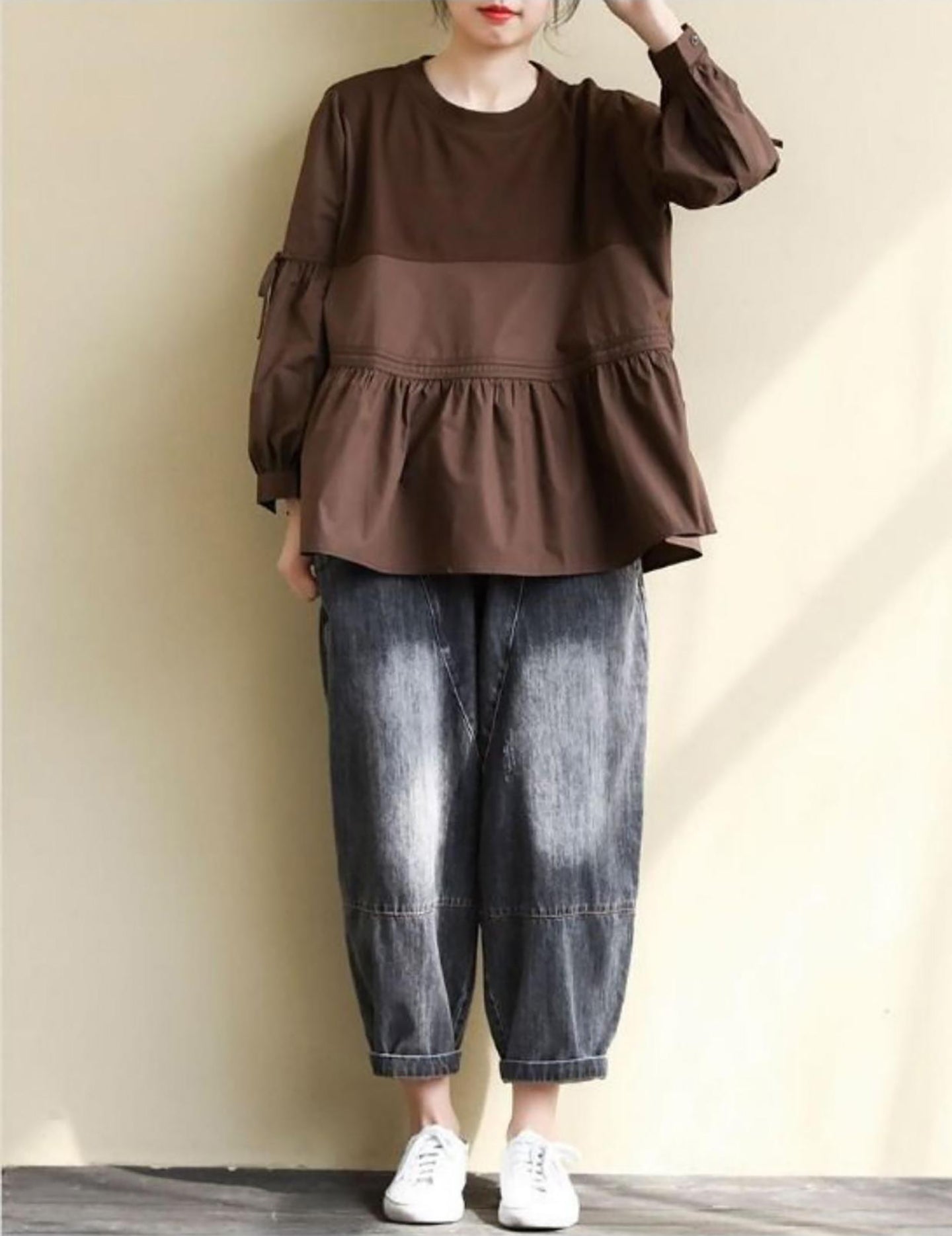 Women Solid Cotton Top