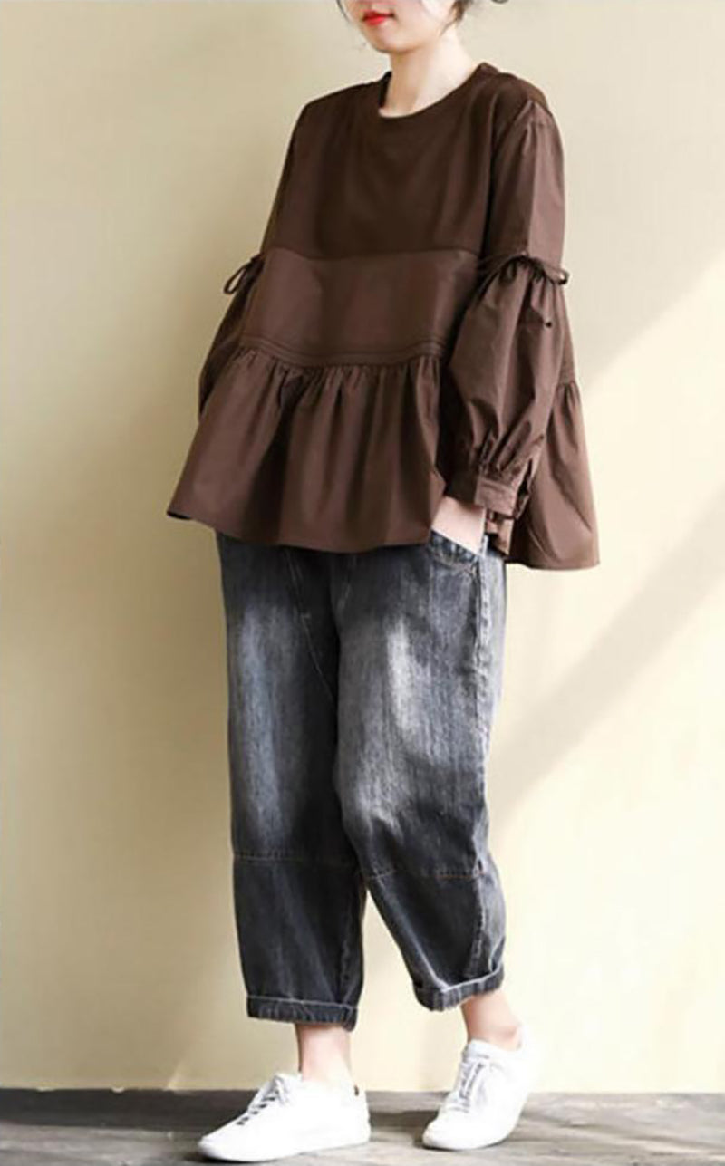 Women Solid Cotton Top