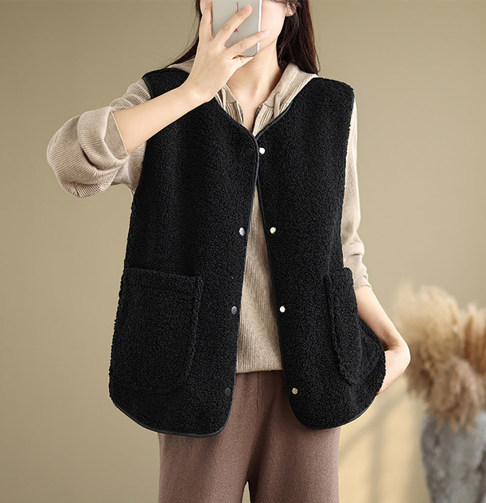 Black Sleeveless Over Coat