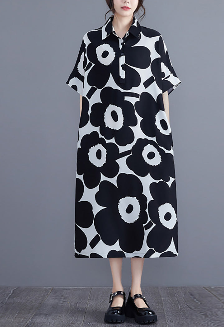 Print Scuba Maxi Midi Dress