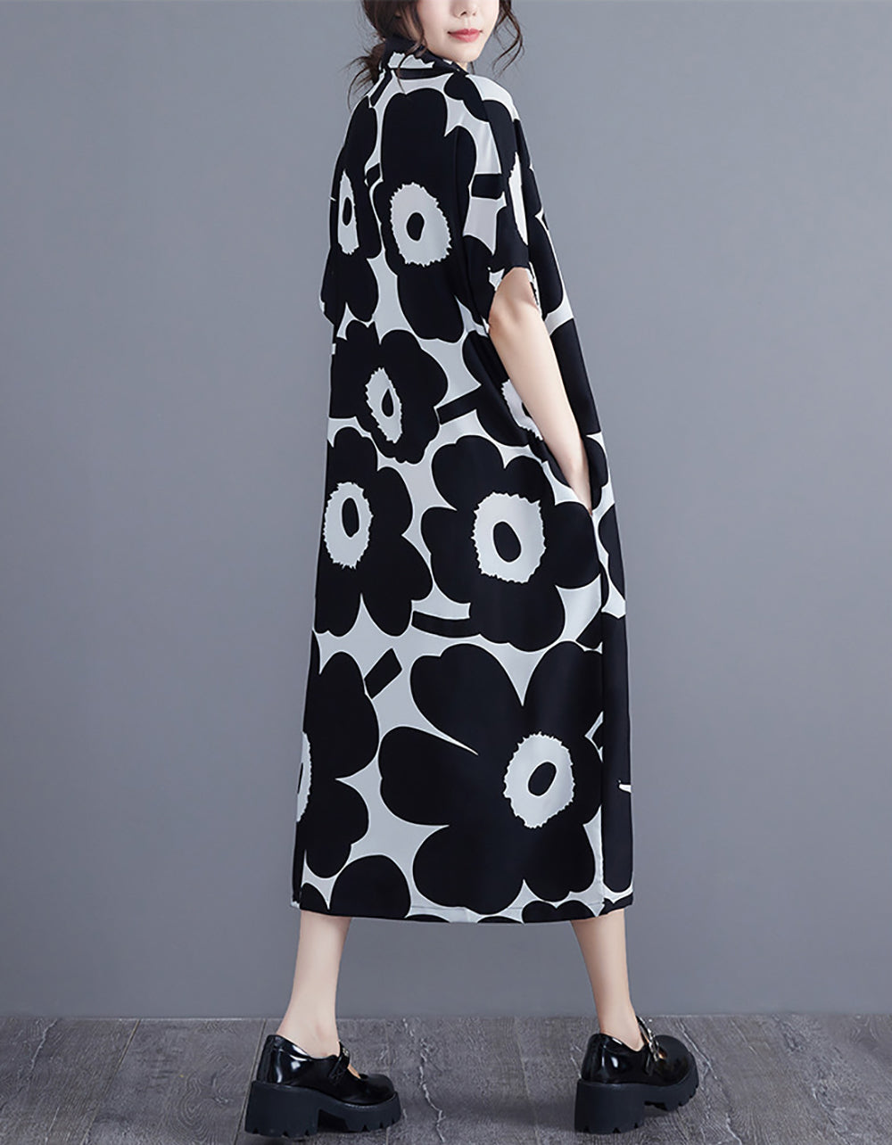 Print Scuba Maxi Midi Dress