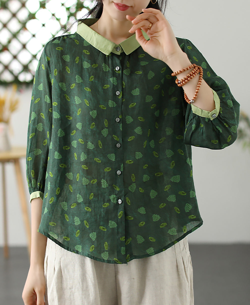 Women Relaxed Fit Abstract Printed Casual Shirt