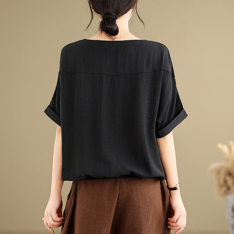 Cotton Peplum Top