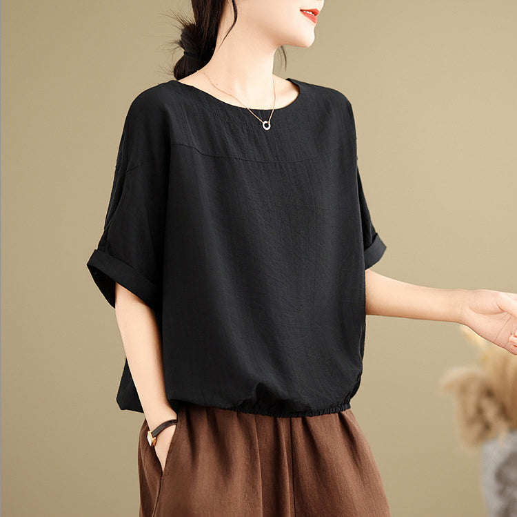 Cotton Peplum Top