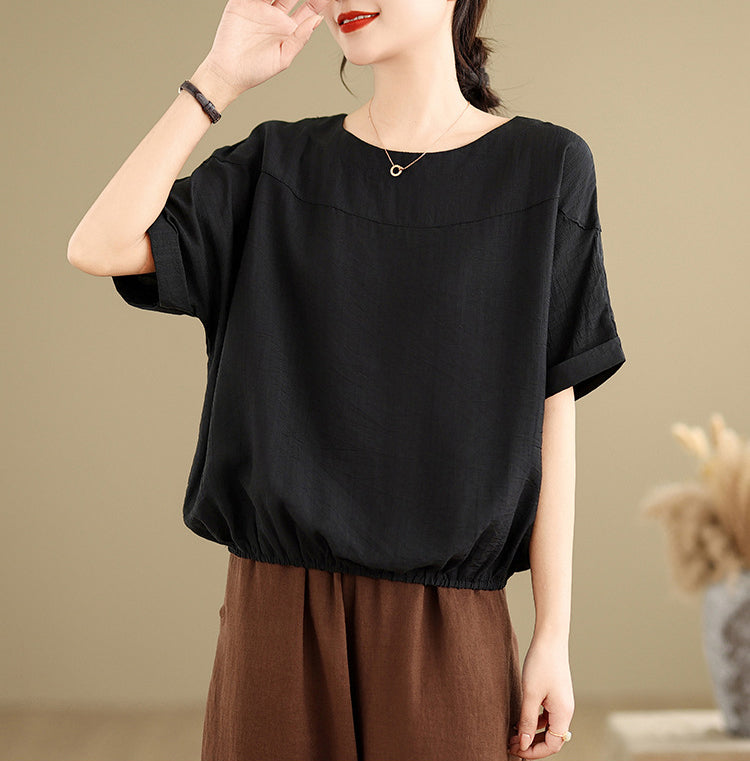 Cotton Peplum Top