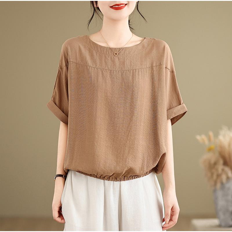 Women Solid Roll-Up Sleeves Regular Top