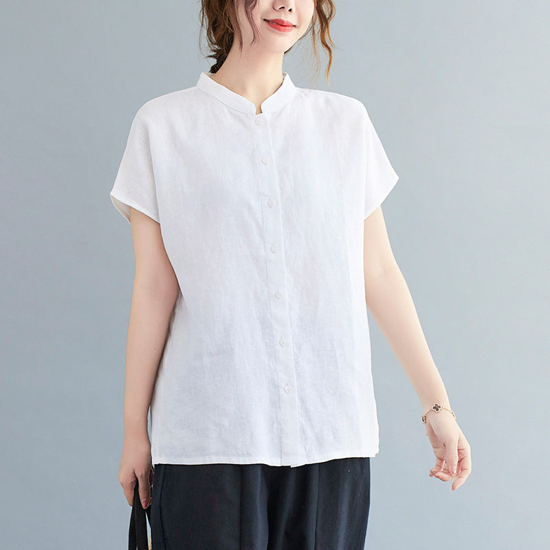 Women Cotton Shirt Style Top