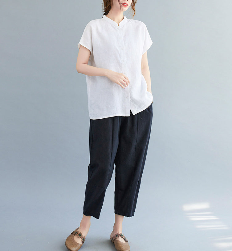 Women Cotton Shirt Style Top