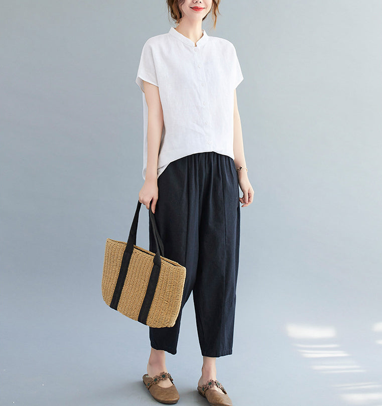 Women Cotton Shirt Style Top
