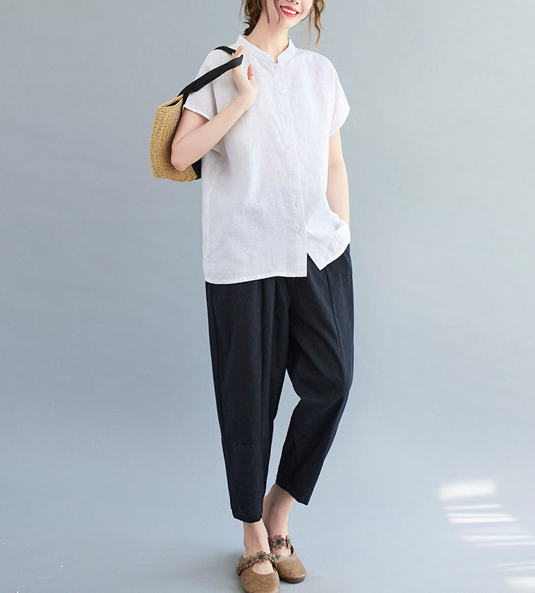 Women Cotton Shirt Style Top