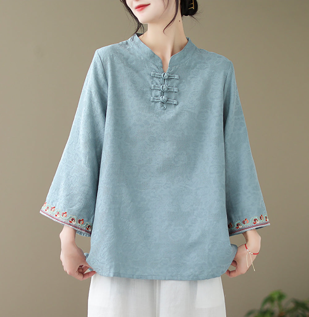 Women High Neck Cotton Top