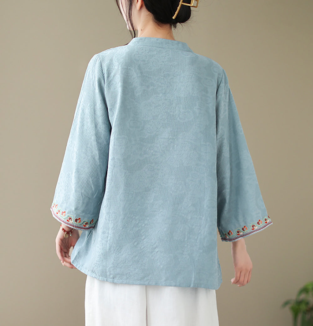 Women High Neck Cotton Top