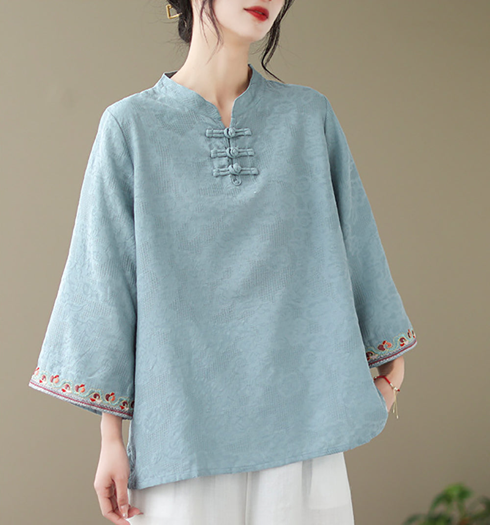 Women High Neck Cotton Top