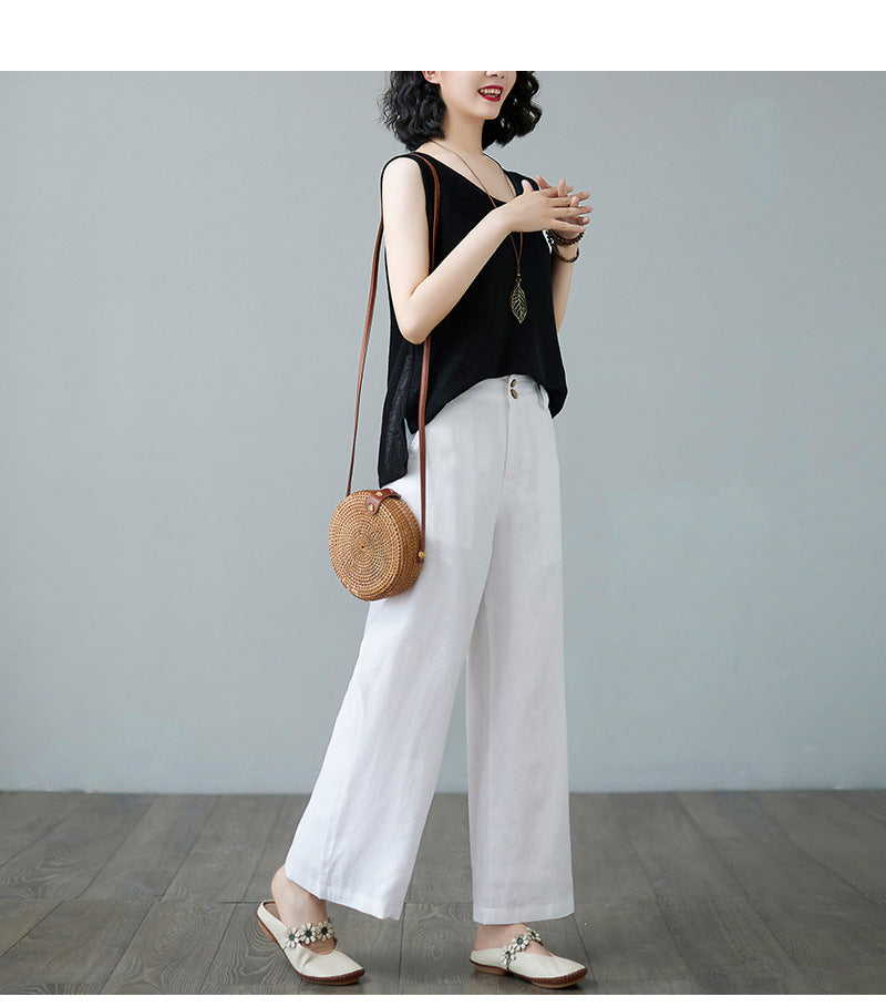 Women Loose Fit Easy Wash Trousers