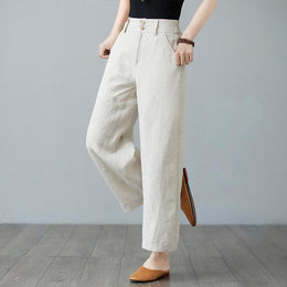 Women Loose Fit Easy Wash Trousers