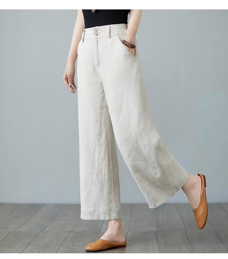 Women Loose Fit Easy Wash Trousers