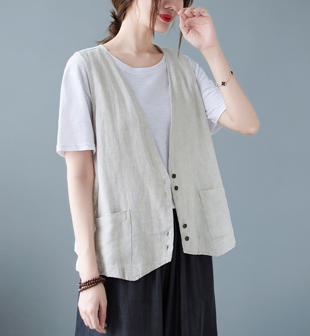 Women Linen Tailored Jacket