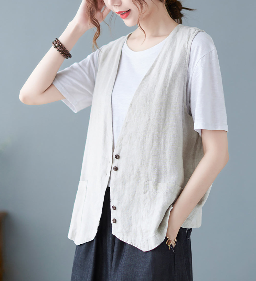 Women Linen Tailored Jacket