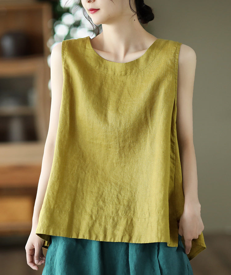 women Solid Round Neck Cotton A-Line Top