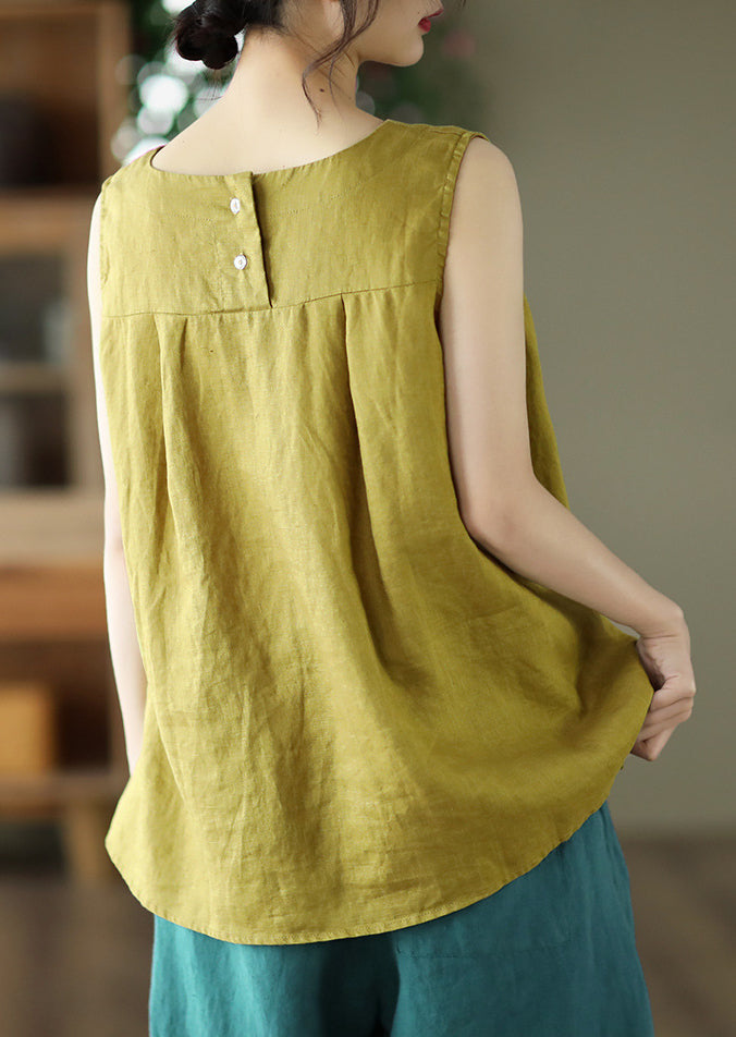 women Solid Round Neck Cotton A-Line Top