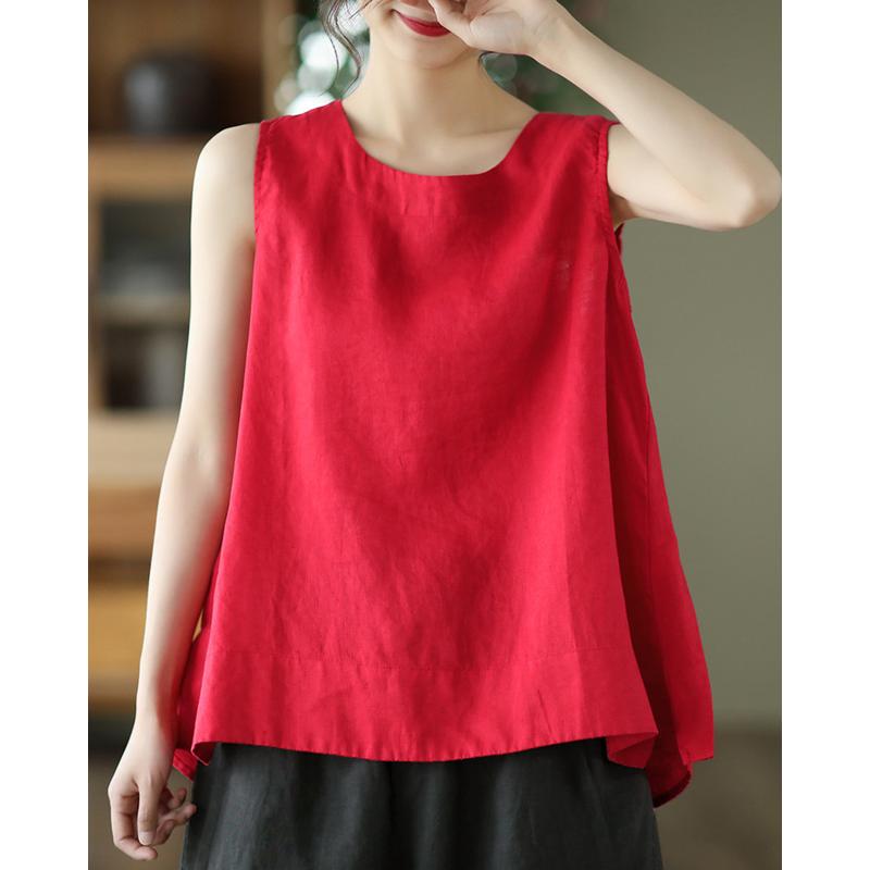 Women Cotton Sleeveless Peplum Top