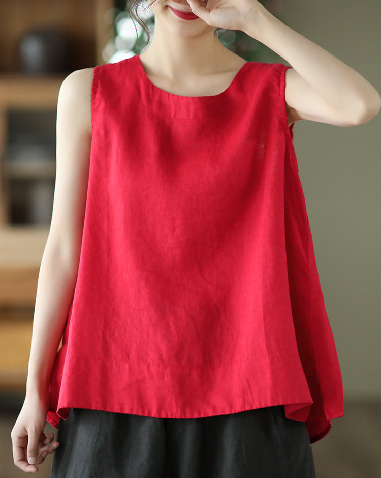 Women Cotton Sleeveless Peplum Top