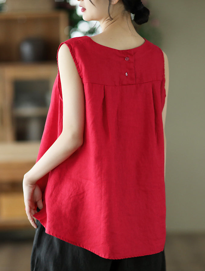 Women Cotton Sleeveless Peplum Top