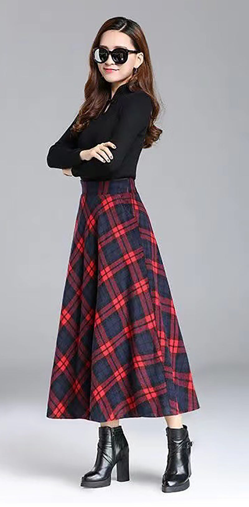 Women Printed Flared Midi Skirt