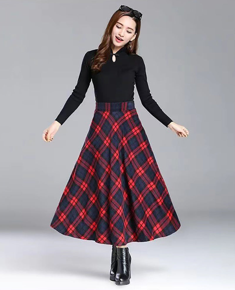 Women Printed Flared Midi Skirt