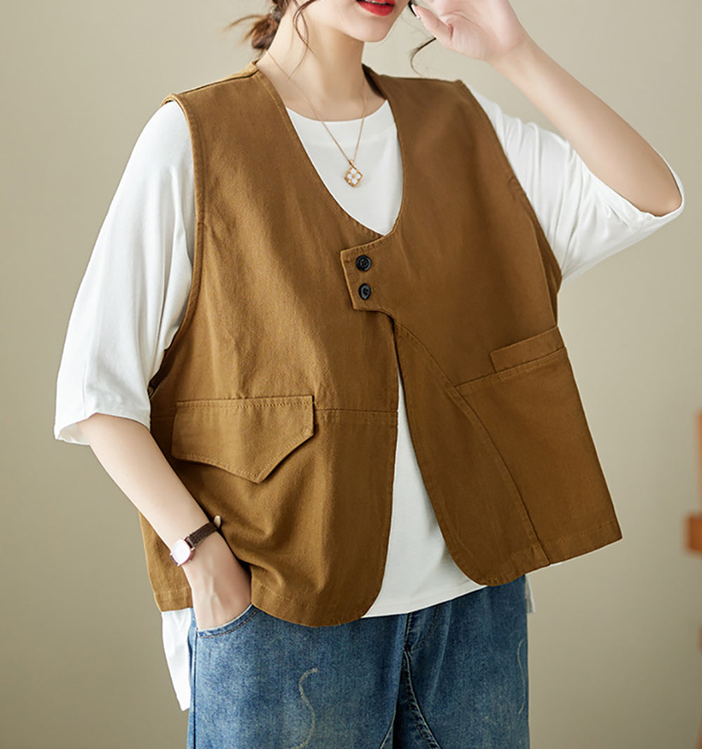 Women Outdoor Oversized Pockets Tailored Jacket
