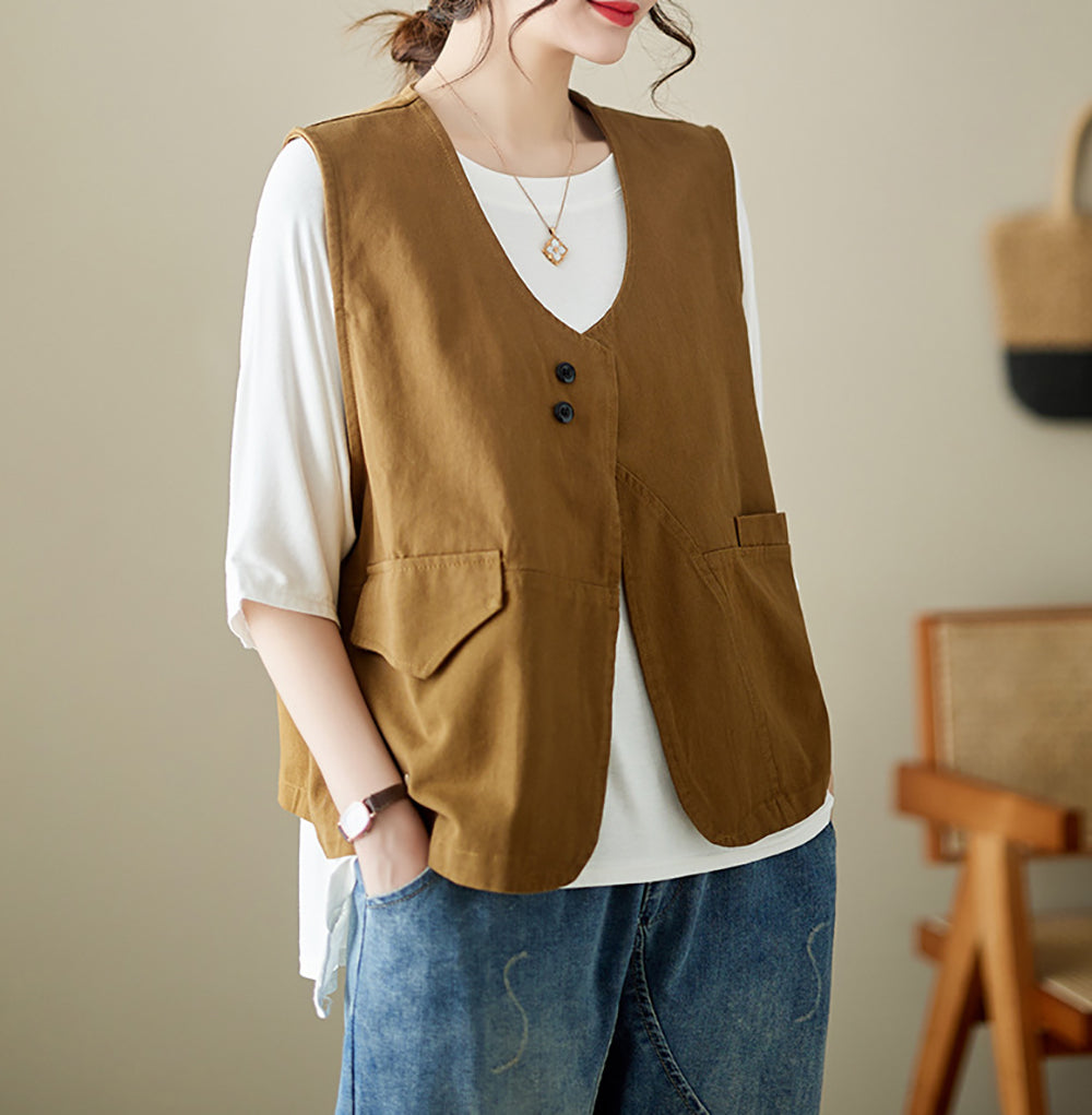 Women Outdoor Oversized Pockets Tailored Jacket