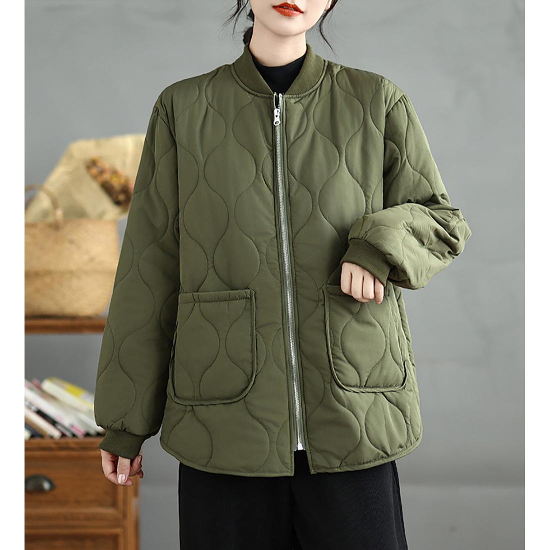 Women Self Design Quilted Jacket