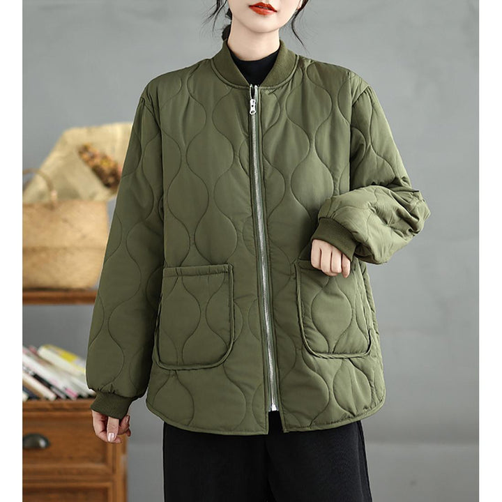 Women Self Design Quilted Jacket