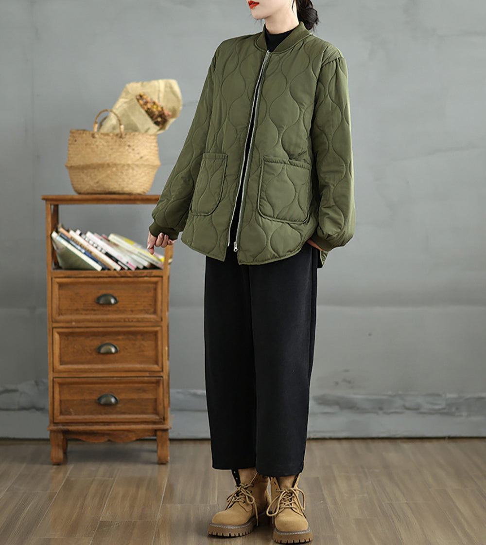 Women Self Design Quilted Jacket